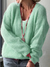 Pullover Solid Color Idle Style Loose Sweater Top