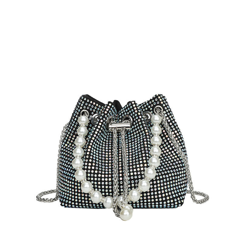 Fashion Light Diamond Shoulder Bag Western Style Chain Crossbody