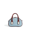 First Layer Cowhide With Denim Bun-shaped Bag