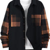 Autumn New Plaid Colorblock Long Sleeve Men's Casual Shirt