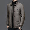Padded Coat Lapel Round Hem Jacket