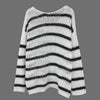 Sweater Women's Round Neck Long Sleeve Striped Blouse Casual Spring And Summer