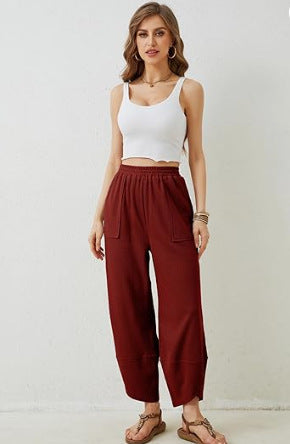 Women's Cotton And Linen Loose Wide-leg Pants Casual