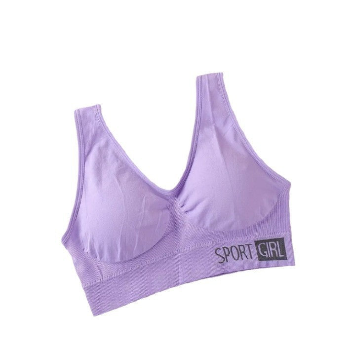 Canotta Yoga Sport Intimo Donna Corsa Push Up Senza Anello in Acciaio