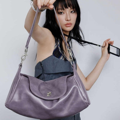 New Women's Underarm Purple Niche Crossbody Shoulder Bag