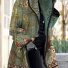 Women's Large Lapel Digital Printing Woolen Coat