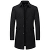 Lapel New Middle-aged Men Coat Woolen Coat