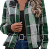 Temperament Commute Women's Plaid Zipper Baseball Uniform