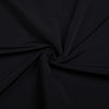 Vestito Lungo Nero Senza Schienale con Maniche Lunghe, Decorazione a Nappe e Fiori Vuoti