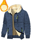 Thickened Men's Sports Fitness Casual Jacquard Hooded Jacket
