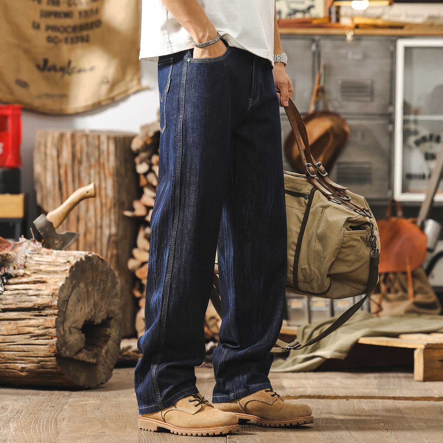 Men's American-style Retro Primary Jeans