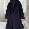 Cappotto in pile di agnello con risvolto e tasche, cappotto in pelliccia sintetica, caldo invernale, lungo, giacca a vento, abbigliamento da donna