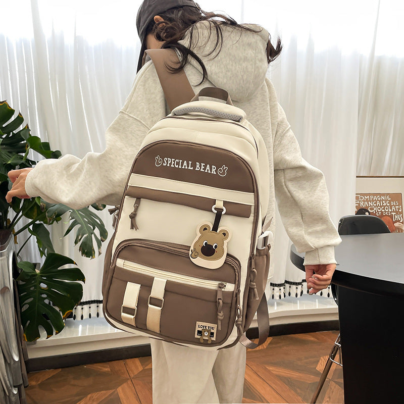 Zaino scolastico portatile di grande capacità per studenti, per alleviare il peso