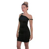 Womens Black Short Off-Shoulder Dress
