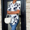 Top stampato da donna alla moda