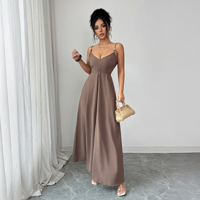 Womens Versatile Elegant Strapless Backless Dress