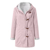 Winter Button Coat Fashion Warm Hooded Jacket With Pockets Women's Clothing
