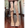 Thick Bottom Increased By Slim Fit Suede Knee-high Boots