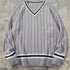 American Collegiate Style V-neck Sweater