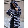 Casual Mid-length Warm Artificial Mink Hair Marten Overcoats