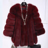 Fox Fur Mid-length Coat For Women