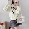 Cute Youth Bow Pin All-match Loose Slimming Sweater