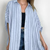 Camicia casual a righe a vestibilità ampia