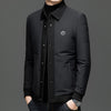 Padded Coat Lapel Round Hem Jacket