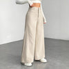Women's High Waist Loose Drooping Slimming Solid Color Mop Wide Leg