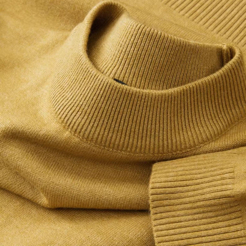 Men's Half-high Collar Warm Long Sleeves Knitwear