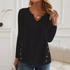 Simple Solid Color Casual Knitted Button Sweater
