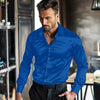 Men's Casual Glossy Draping Business Leisure Iron-free Anti-wrinkle Shirt