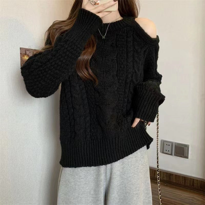 Idle Style Loose Long Sleeve Top Sweater For Women