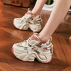 Mesh Surface Hollowed Casual Shoes Height Increasing Women Shoes