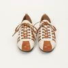 Thick Bottom Cowhide Lace-up Special-interest Design Color Matching Bowling Shoes