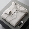 Men's American-style Warm High-grade Button Hoodie Sweater