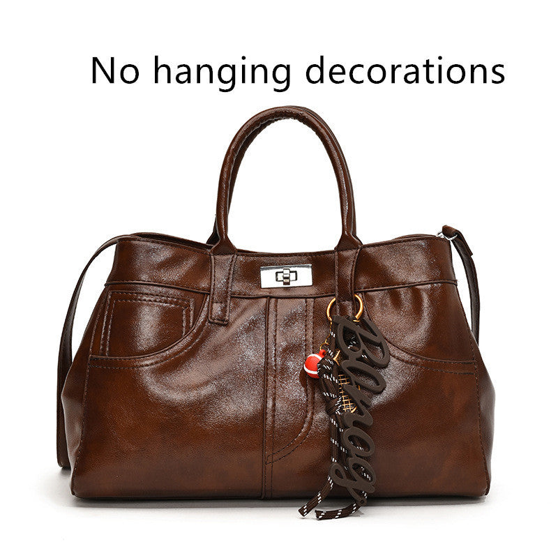 Borsa a tracolla retrò da donna di grande capacità