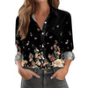 Womens Floral Polka-Dot Bush Print Long-Sleeve Shirt