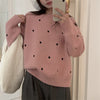 Autumn And Winter Temperament Crew Neck Lovely Loose Soft Glutinous Pullover Sweater For Women