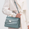 Elegant Lightweight Leather Alligator Print Handbag