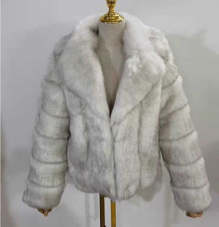 Coat Imitation Fox Fur Women's Clothing