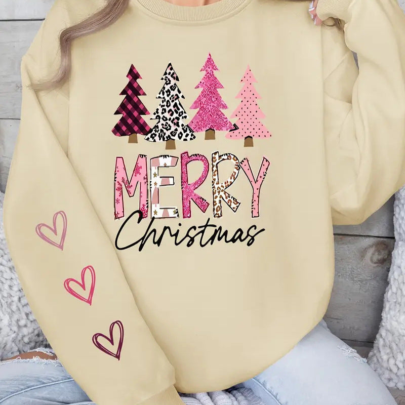 Women's Casual Printed Round Neck Long Sleeve Top