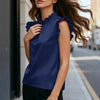 Camicia Versatile Per Pendolari Con Maniche A Vescovo E Collo Coreana Arricciato