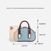 First Layer Cowhide With Denim Bun-shaped Bag