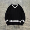 American Collegiate Style V-neck Sweater