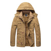 Men's Fleece Padded Jacket Mid-length Hooded Jacket