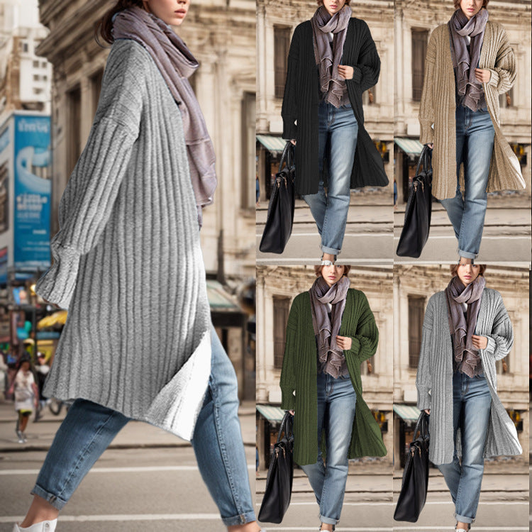 Foreign Trade Mid-length Knitted Cardigan Jacket