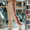 Simple Stitching Casual Sports Breasted Sweatpants