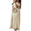 Womens Solid-Color Casual Bodycon Maxi Dress