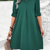 Elegant Color Short Sleeve Dress For Spring  Summer Women's Clothing